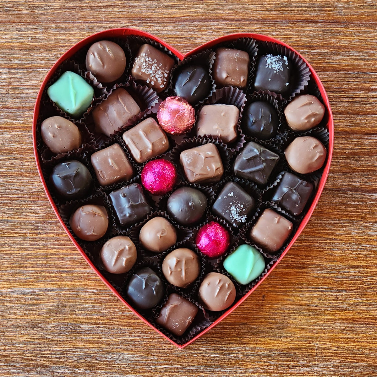 Red Heart with Silver - Assorted Chocolates