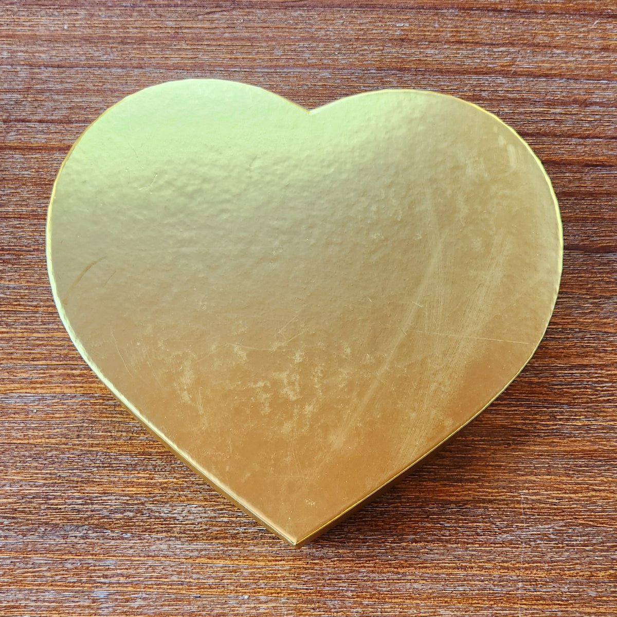Gold Chocolate Heart Box - 20 oz