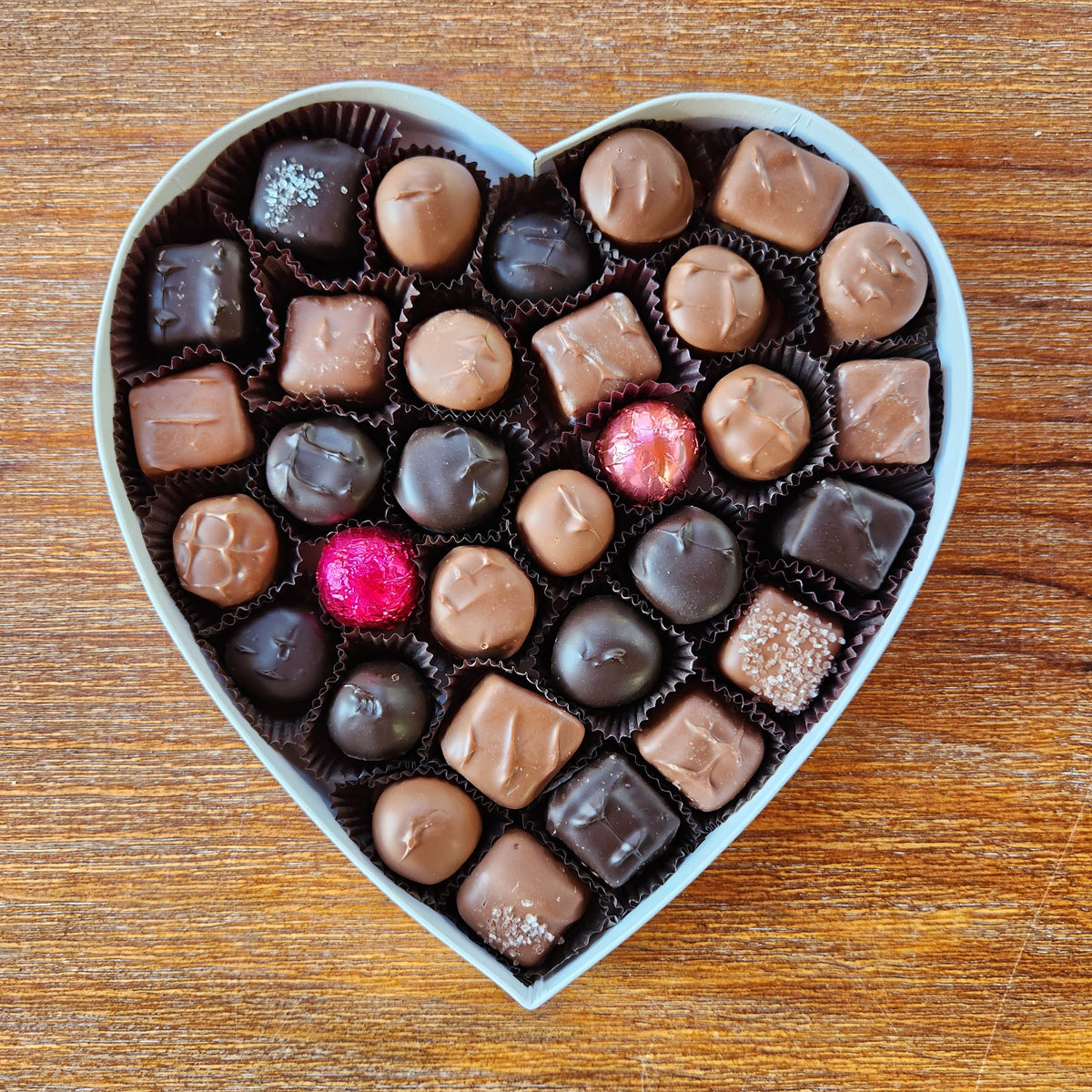 Red Quilted Heart - Assorted Chocolates